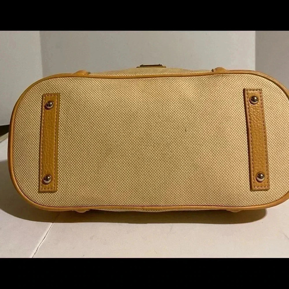 Dooney & Bourke vintage beige canvas satchel bag - Picture 7 of 16